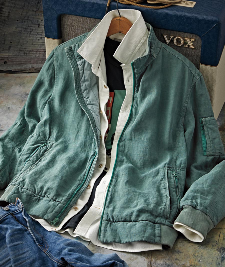 Fusion Juice <br> Overdyed Linen Jacket</br>