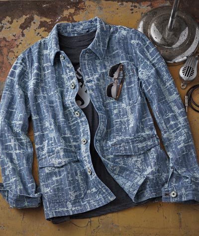 Hook Me Up <br> Jacquard Denim Jacket</br>