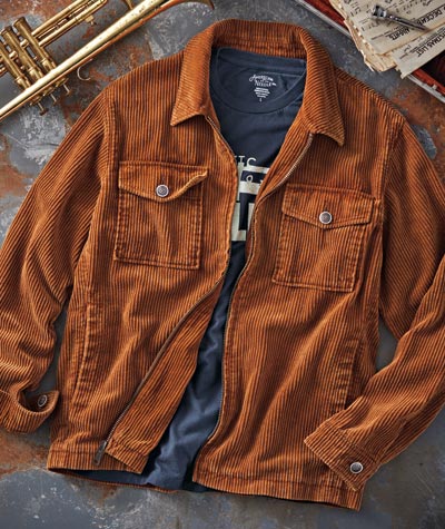 This Is The Place To Be <br>Corduroy Zip Shirt-Jac</br>