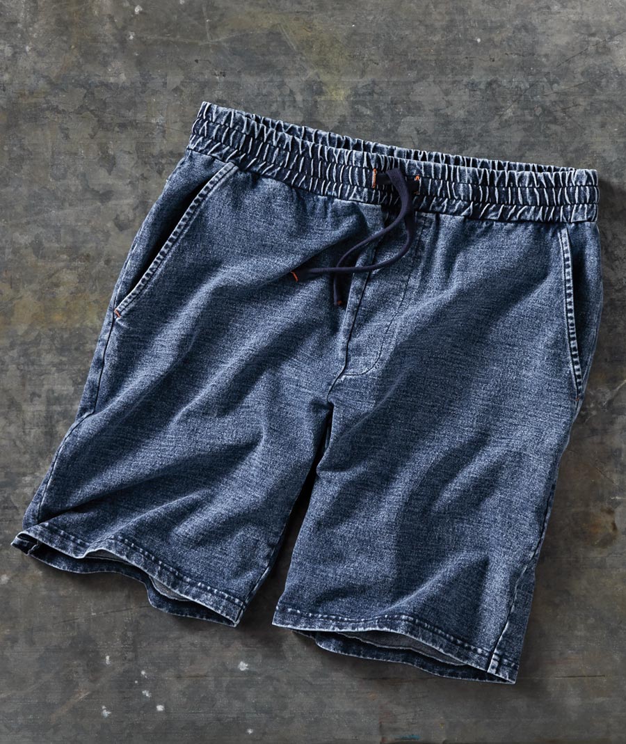 Swingin' The Blues <br> Knit Denim Short</br>