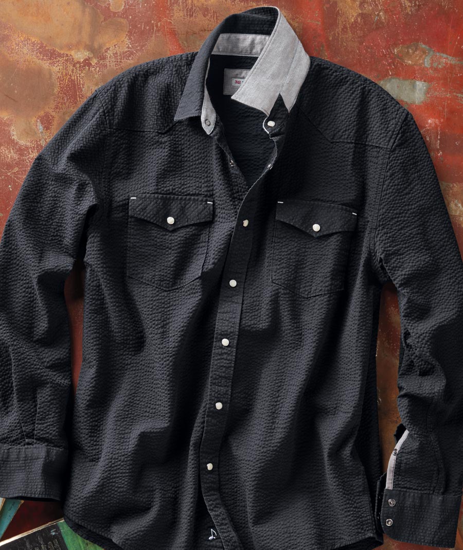 Up On The Ridge <br> Seersucker Shirt</br>