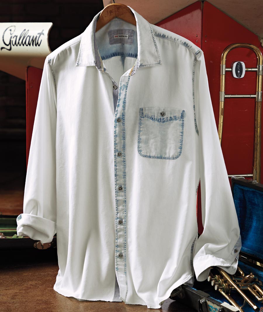 Moonshine Blues <br> Indigo Cotton Shirt</br>