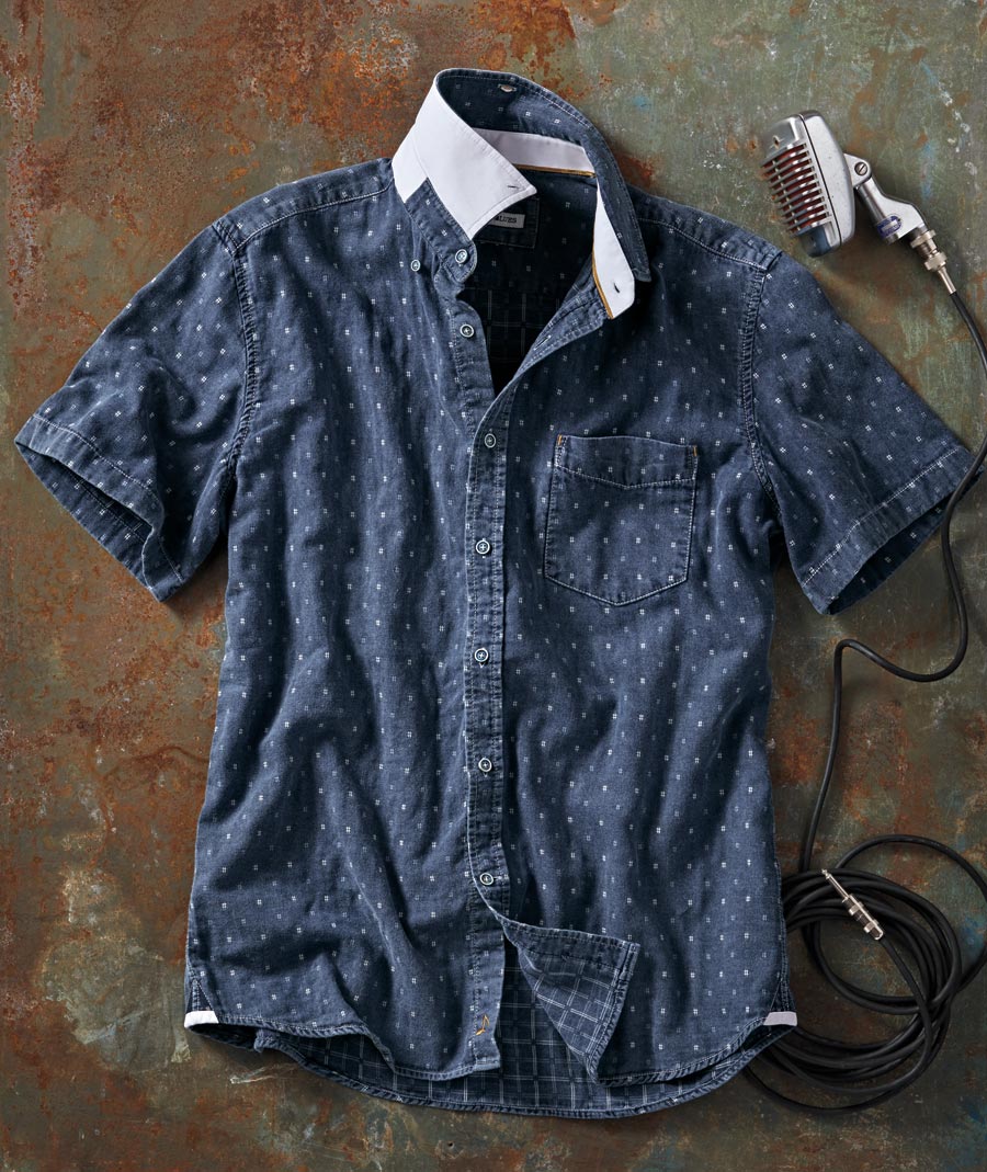 Cross Road Blues <br> Indigo Dobby Shirt</br>