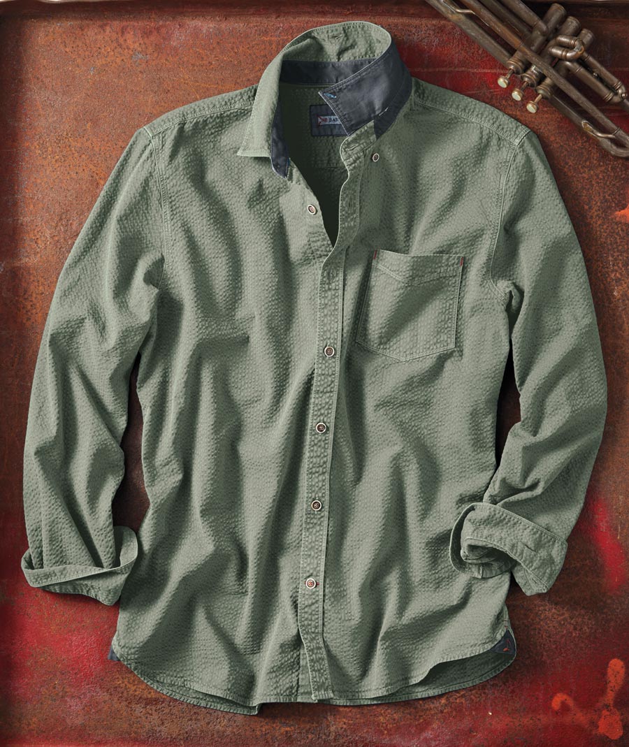 Wild Waves <br> Seersucker Shirt</br>