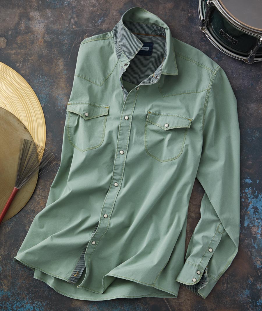 The Scene Is Clean <br> Western Poplin Shirt</br>