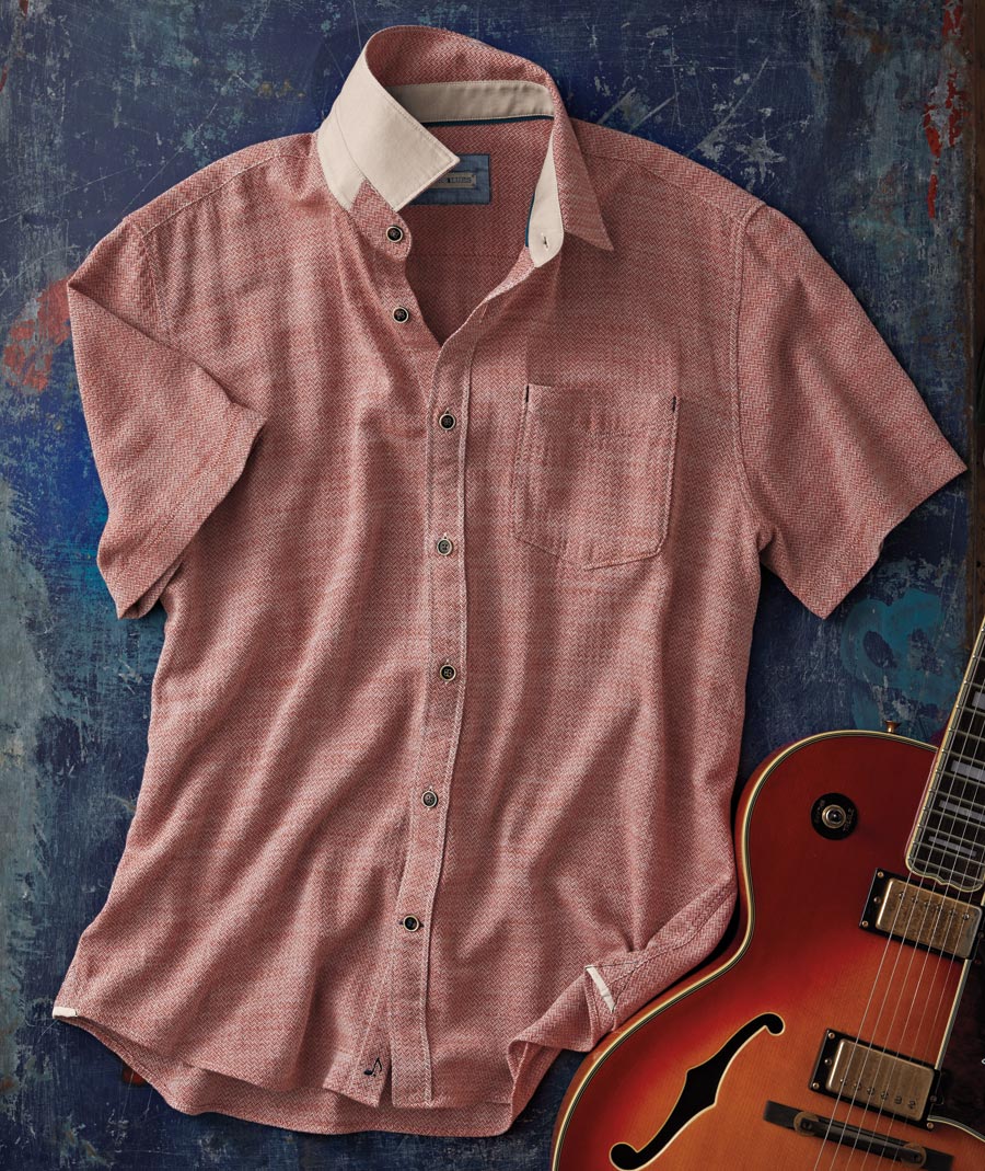 Red Rhythm <br> Cotton Dobby Shirt</br>