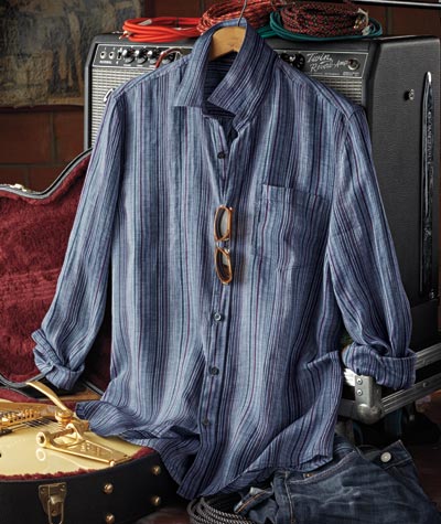 Blue Bash <br> Italian Linen Shirt</br>