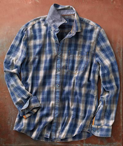 I Remember <br> Indigo Cotton Shirt</br>