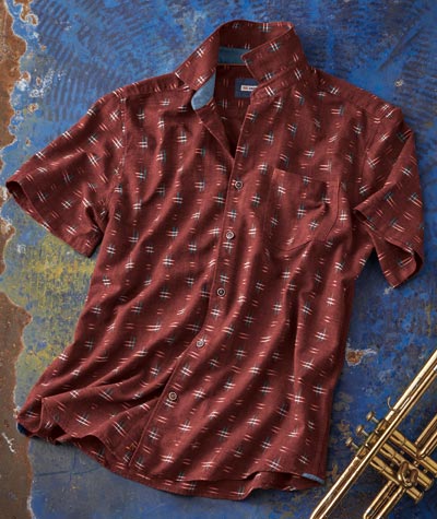 Hash Brown <br> Cotton Ikat Shirt</br>