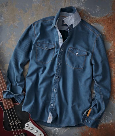 Blue's Good Groove <br>Vintage Wash Cotton Shirt</br>