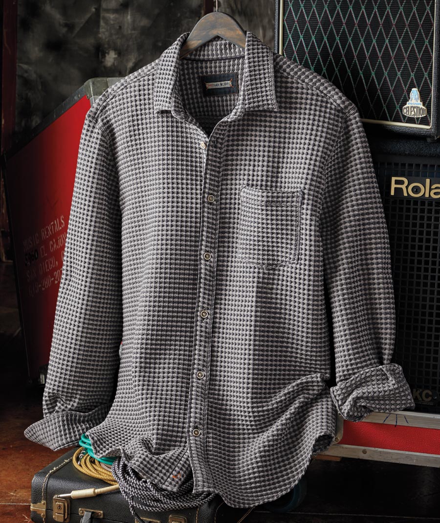 Diamond Mine <br> Textured Stretch Shirt</br>