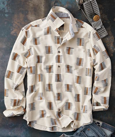 Shakin' The Shack <br>Cotton Ikat Shirt</br>