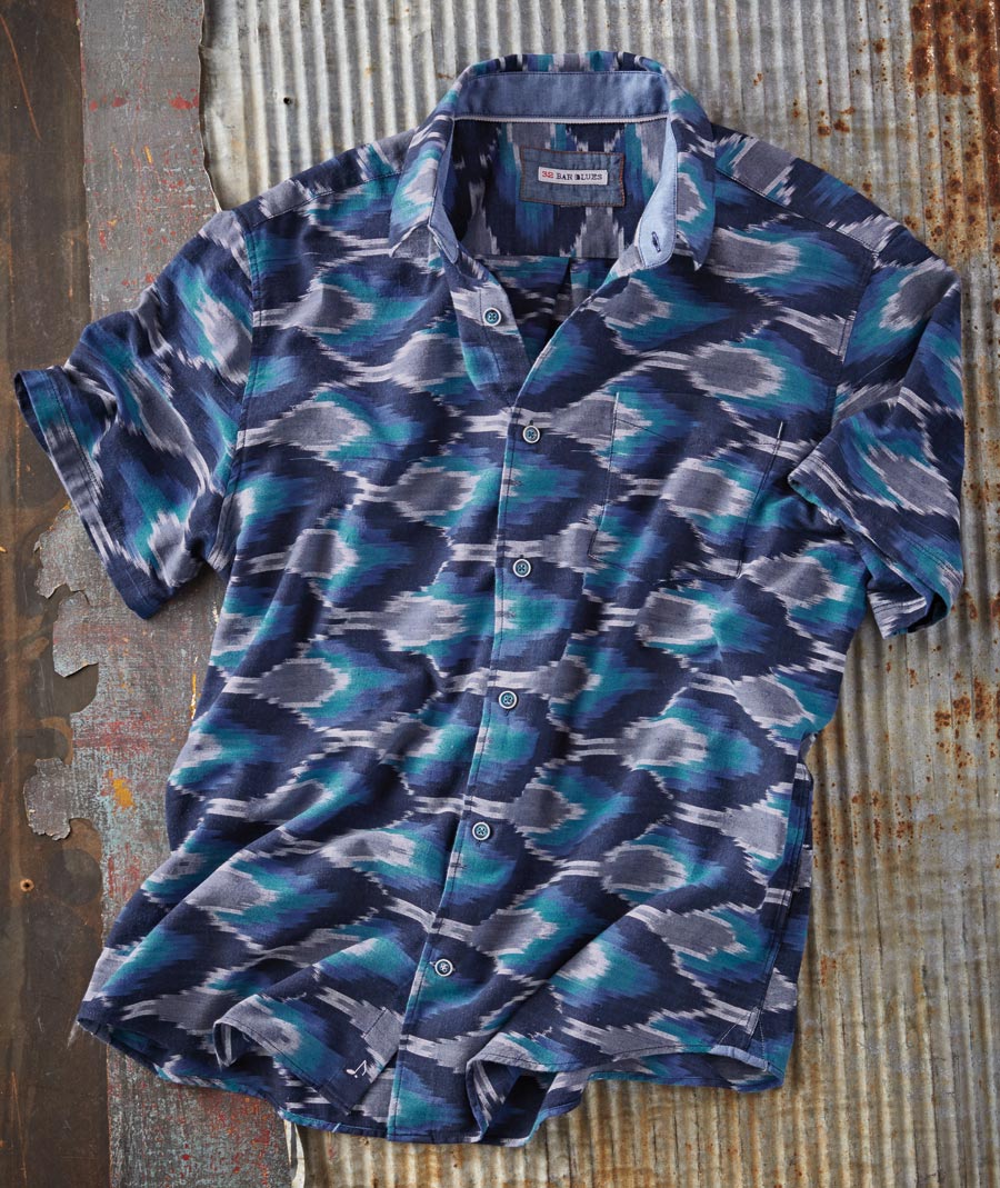 Electric Surfboard <br> Cotton Ikat Shirt</br>