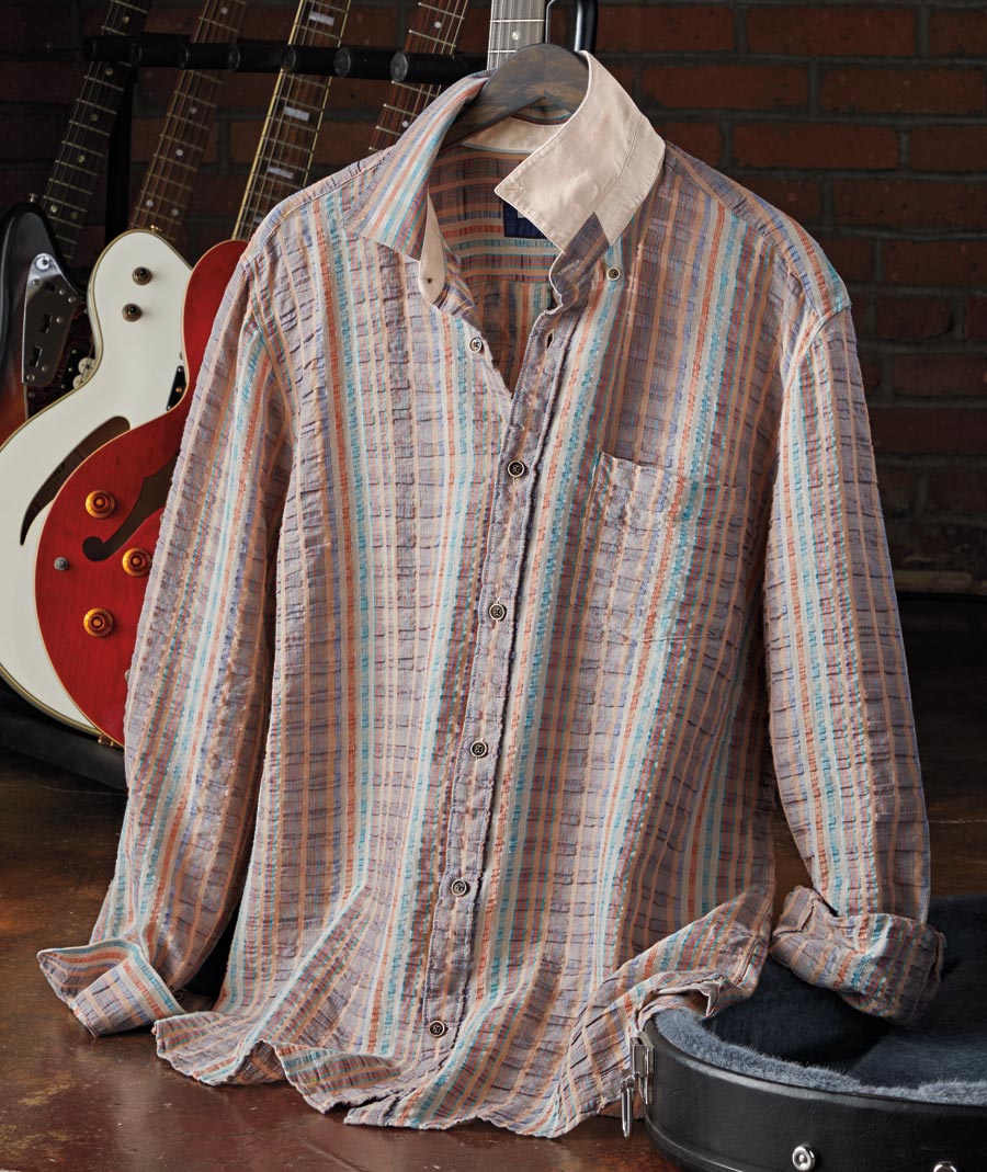 I Got News, Good News <br>Seersucker Stripe Shirt</br>