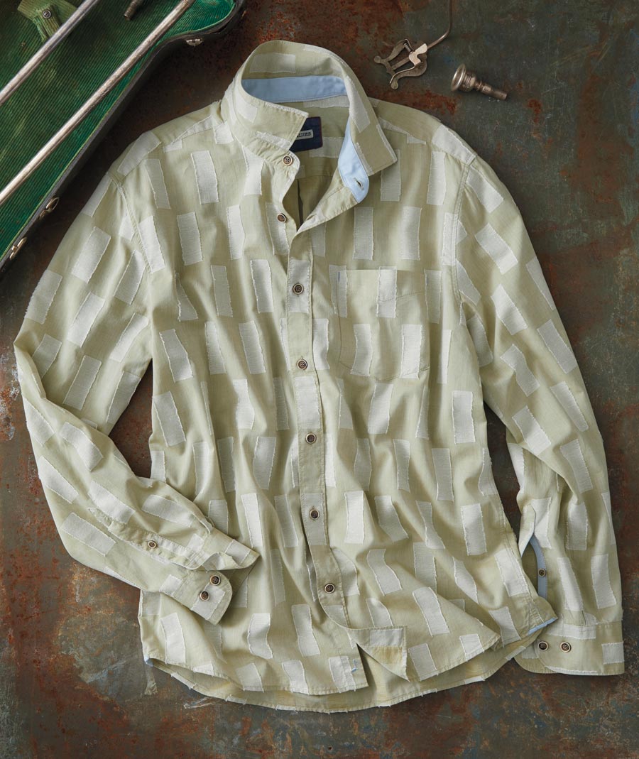 Separate Checks <br>Yard Dyed Dobby Shirt</br>