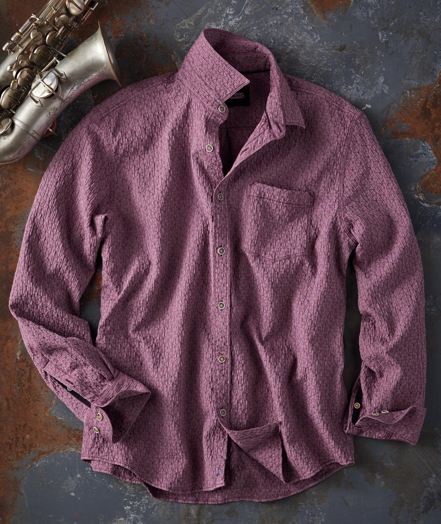 I Got Plenty <br>Textured Jacquard Shirt</br>