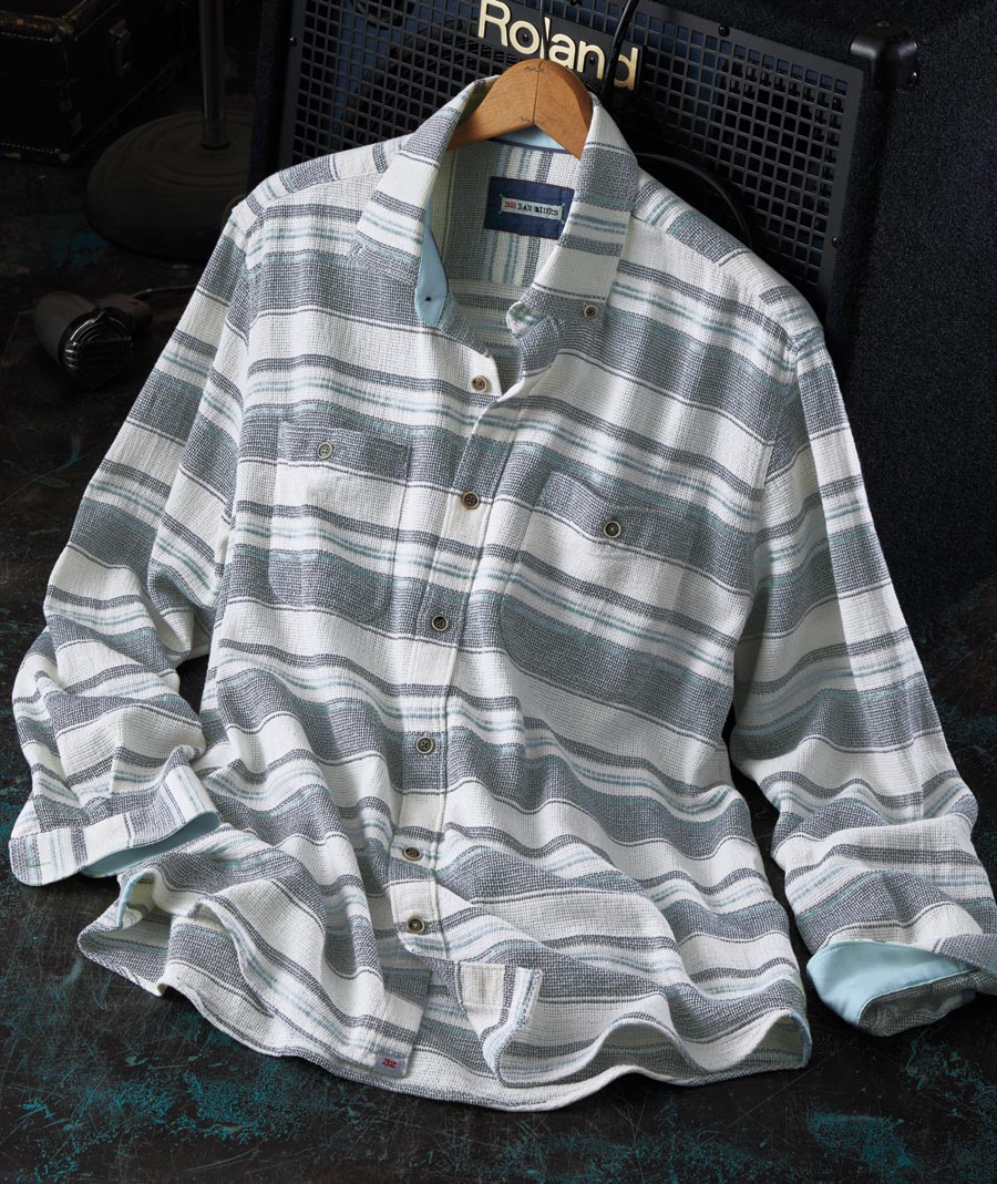 Reboppin' <br>Striped Cotton Shirt</br>