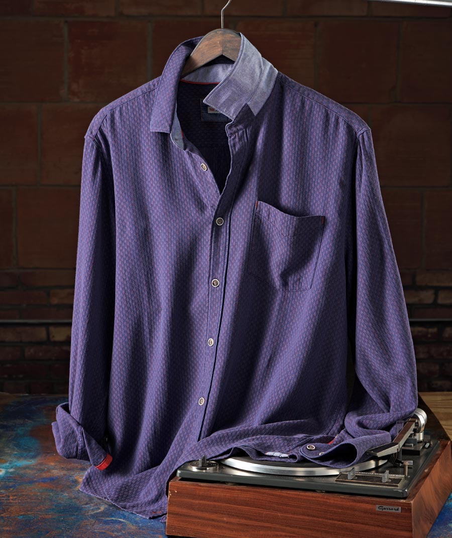 Follow Me Up <br>Purple Dobby Shirt</br>