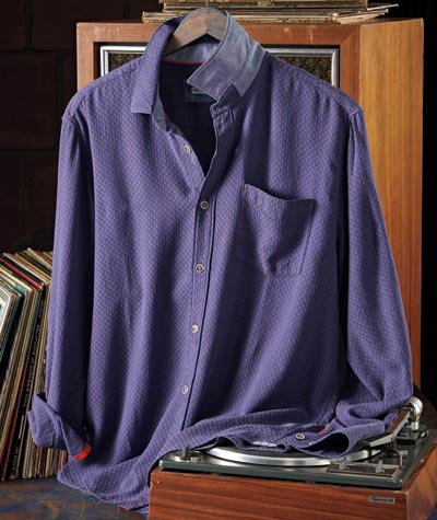 Follow Me Up <br>Purple Dobby Shirt</br>