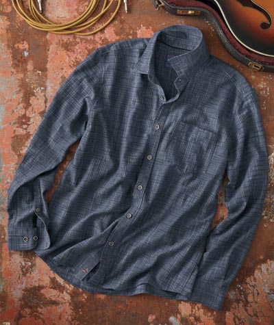 Sticks & Strings <br>Space Dyed Plaid Shirt</br>