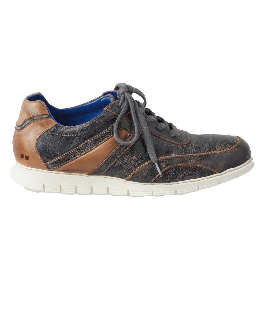 Two Tone Stomp <br> Leather Sneaker</br>