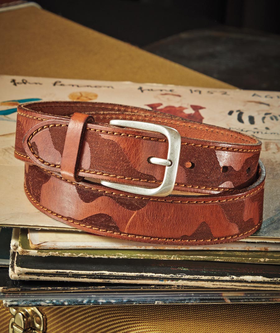 Whicha Way Did It Go? <br> Camo Leather Belt</br>