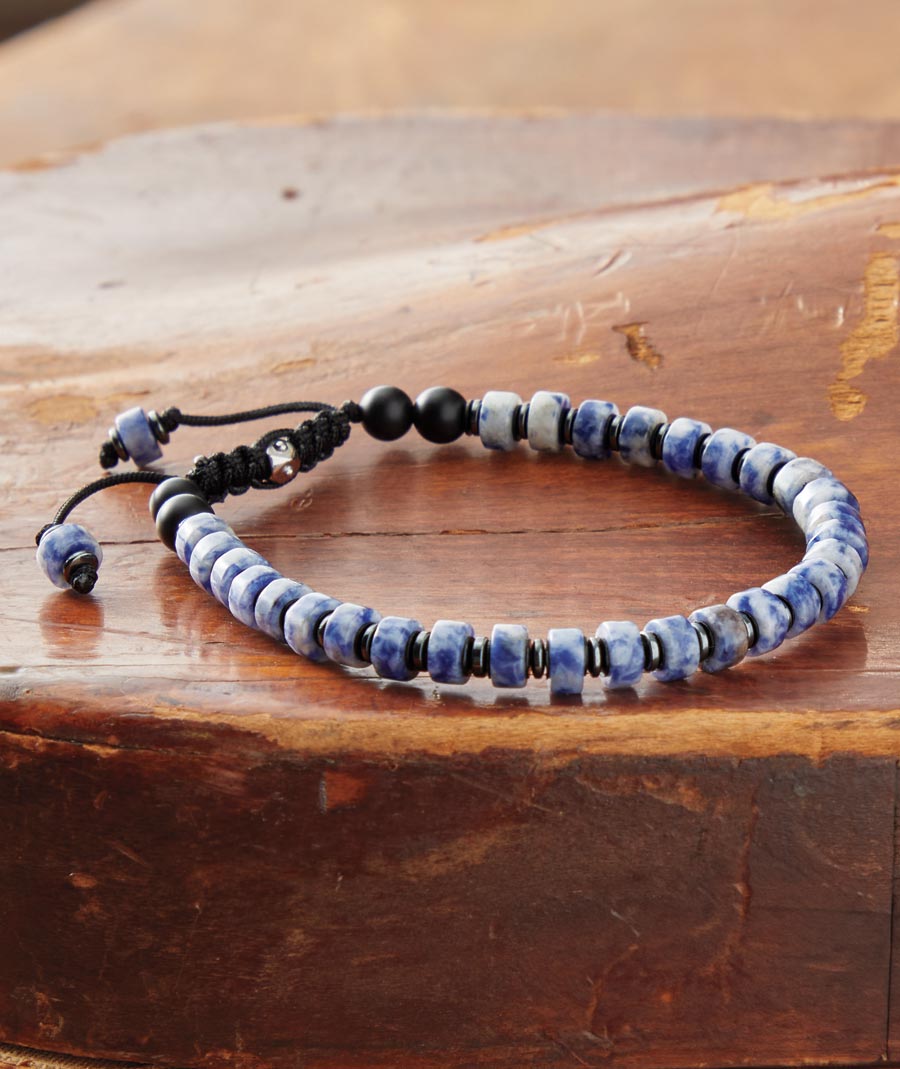 Grit & Polish <br>Blue Spot Jasper Bracelet</br>